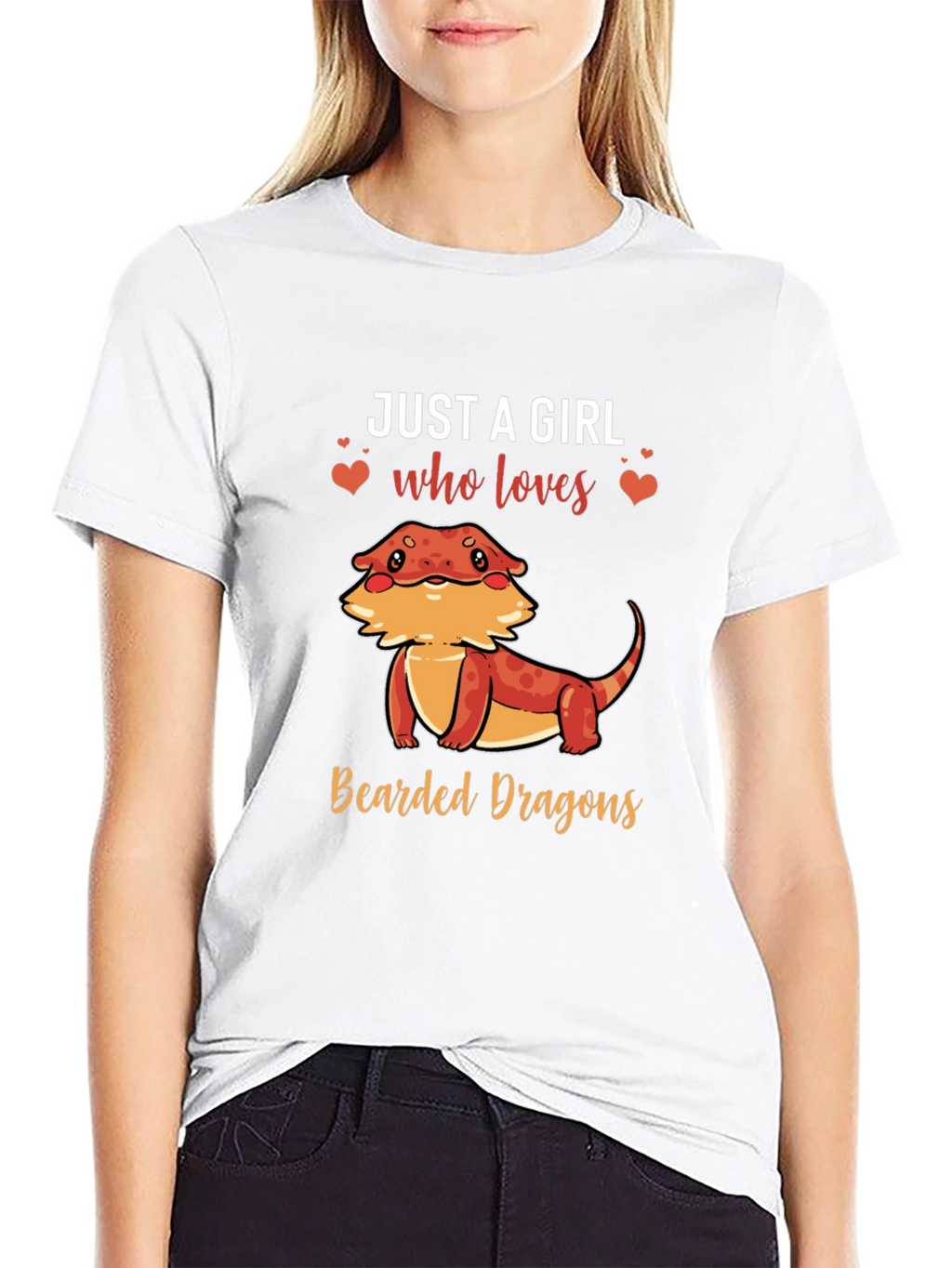 Girls Bearded Dragon T-Shirt Womens Reptile Tee
