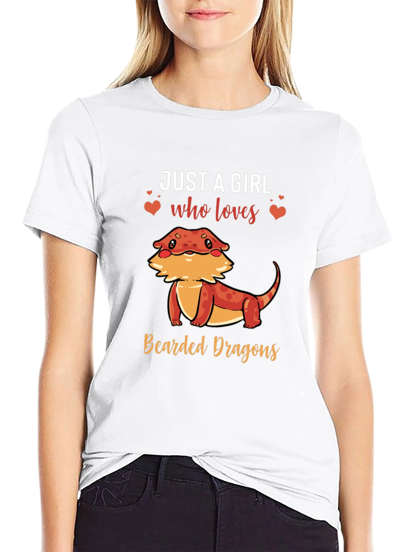 Girls Bearded Dragon T-Shirt Womens Reptile Tee