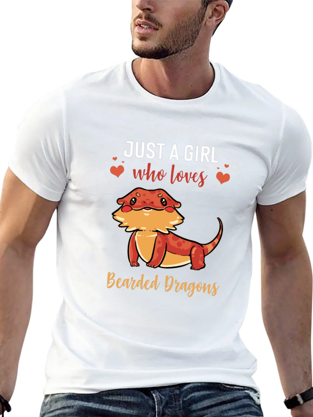 Girls Bearded Dragon T-Shirt Womens Reptile Tee