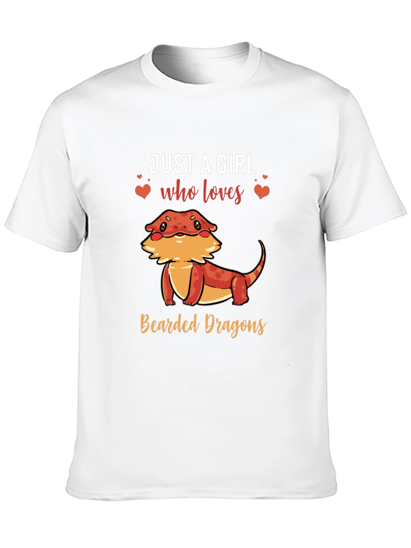 Girls Bearded Dragon T-Shirt Womens Reptile Tee