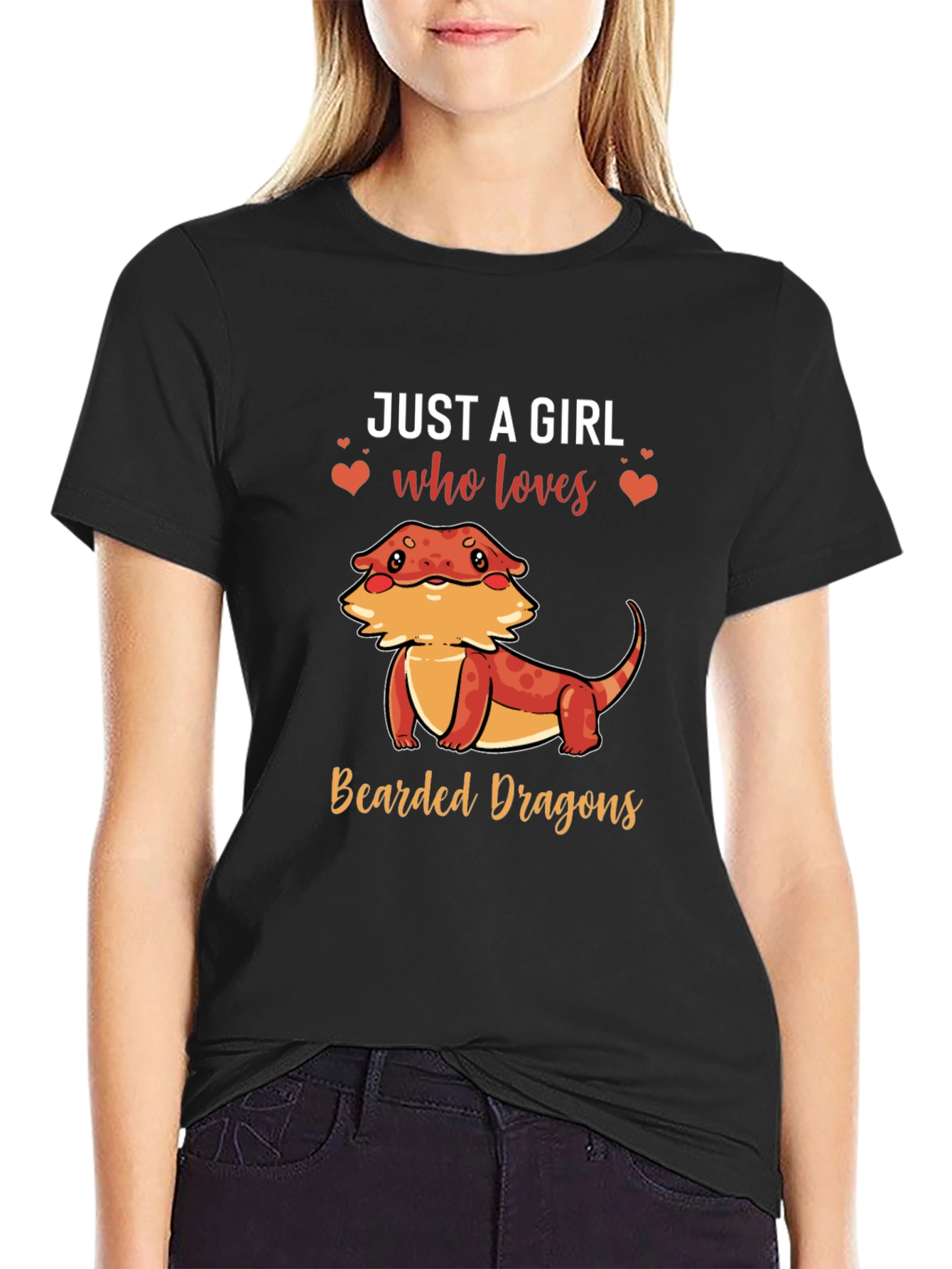 Girls Bearded Dragon T-Shirt Womens Reptile Tee