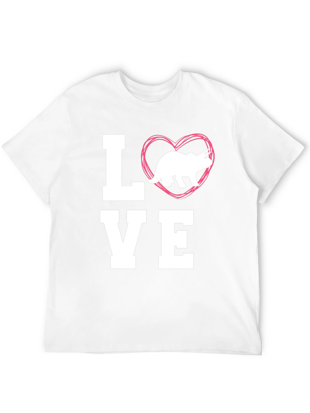 Love Triceratops Dinosaur Graphic Tee
