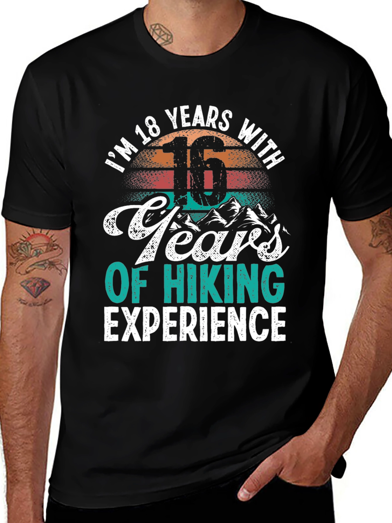 Hiking Experience T-Shirt - 18 Years Old Gift
