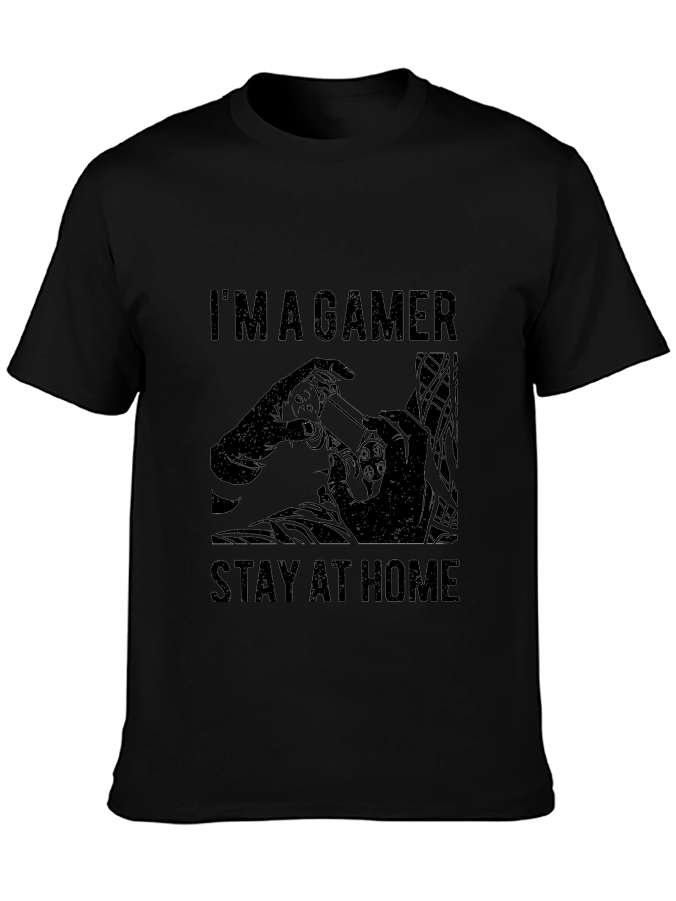 Im a Gamer Stay at Home Black Graphic Tee