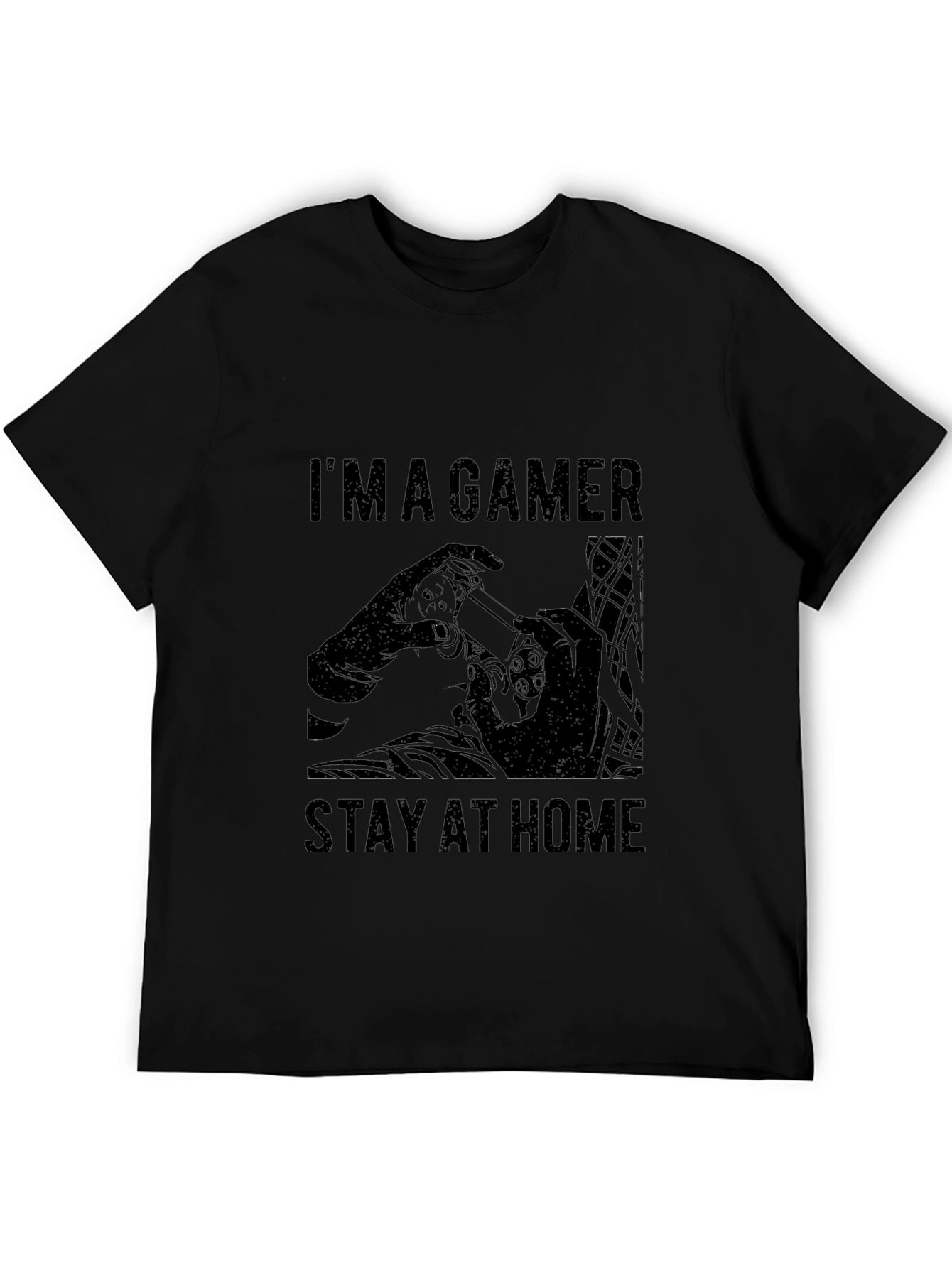 Im a Gamer Stay at Home Black Graphic Tee