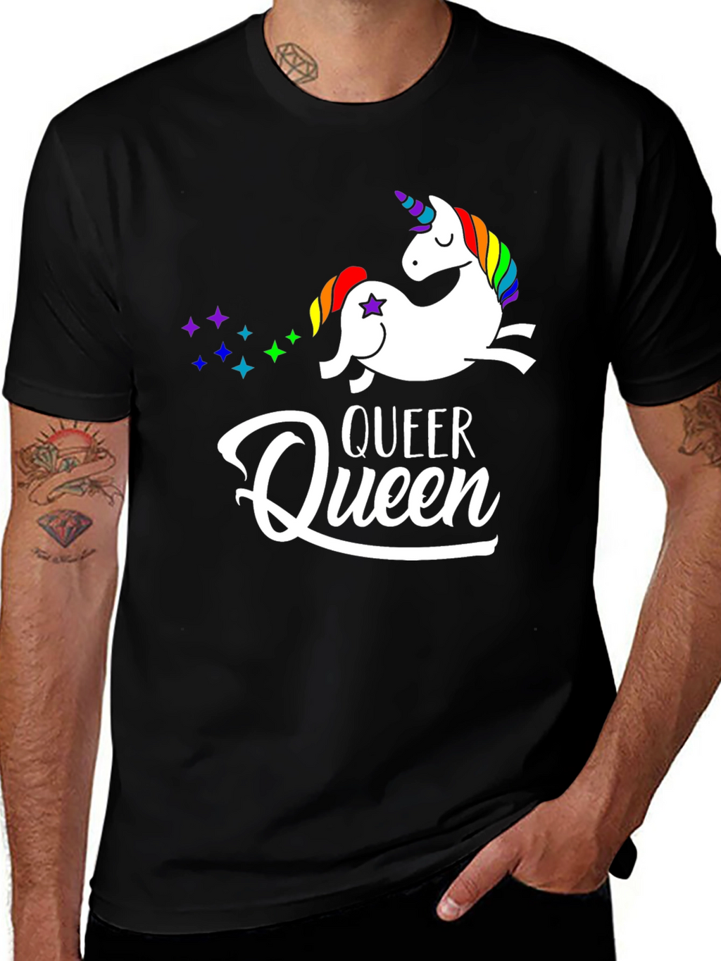 Queer Queen Unicorn Graphic T-Shirt