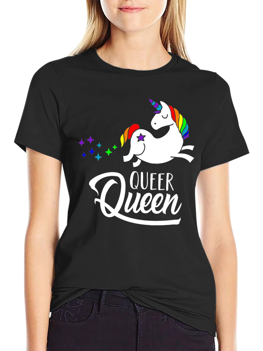 Queer Queen Unicorn Graphic T-Shirt
