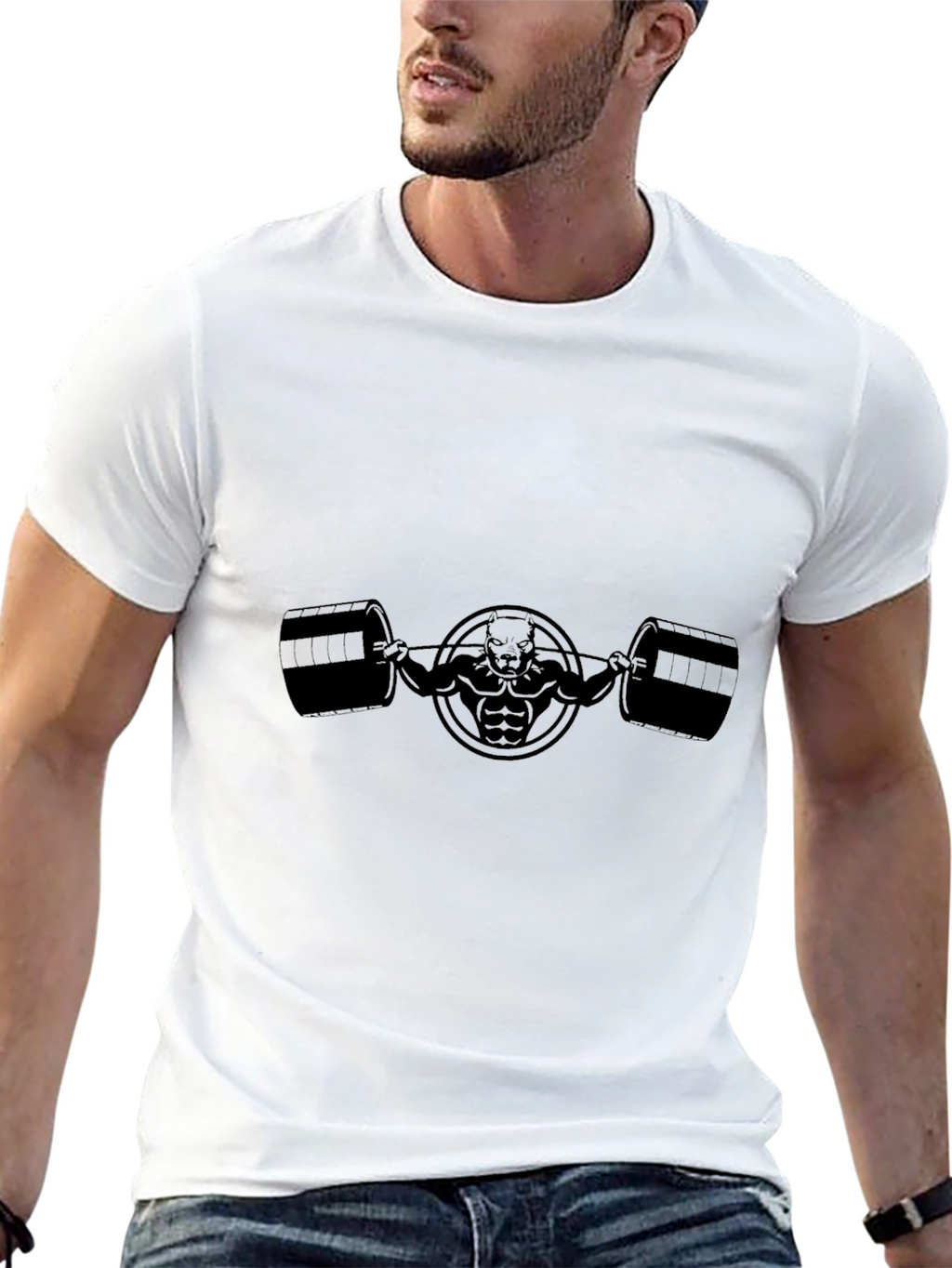 Mens Black Workout Graphic Tee
