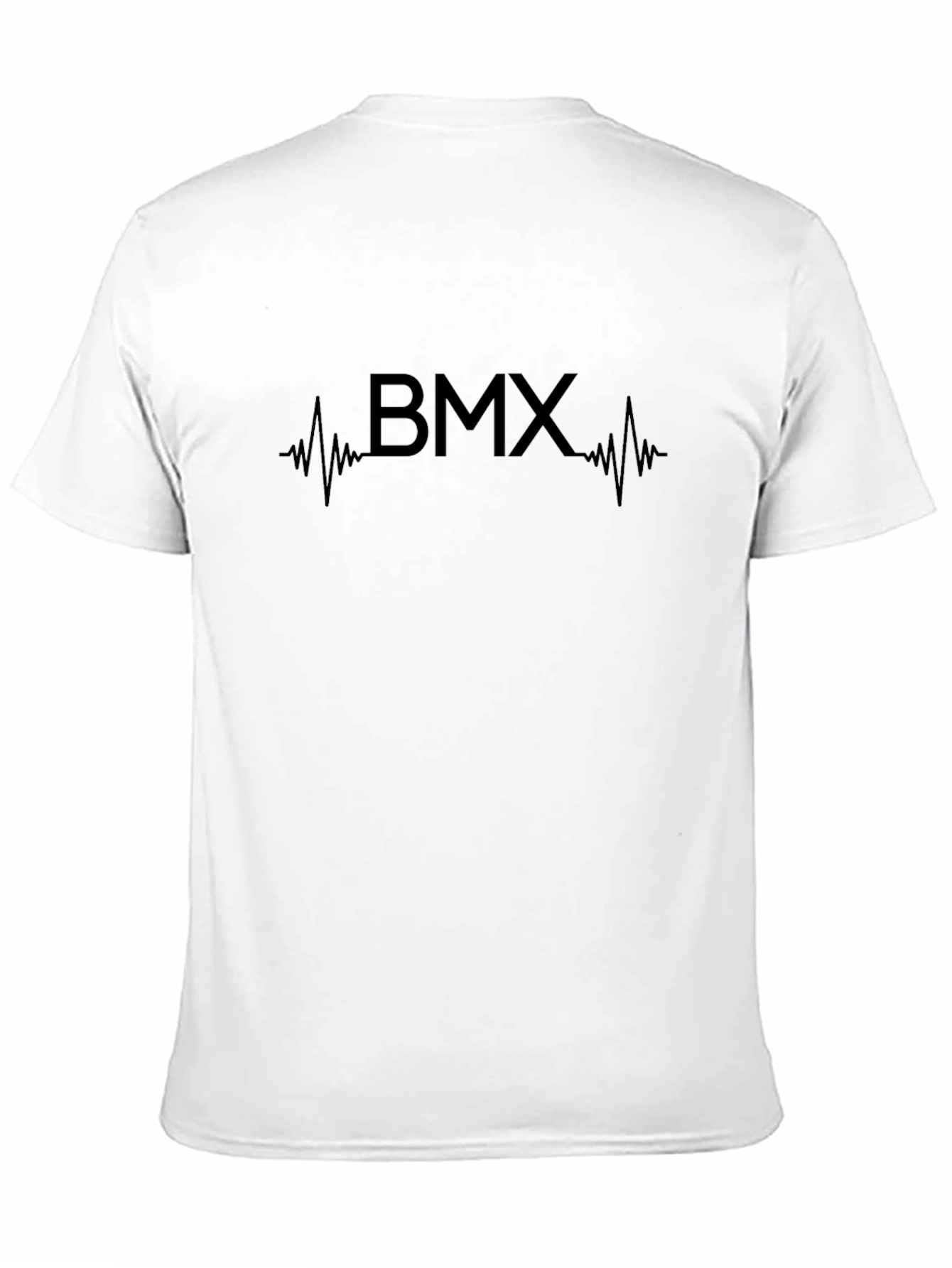 BMX Heartbeat Graphic Tee - Black Cotton T-Shirt