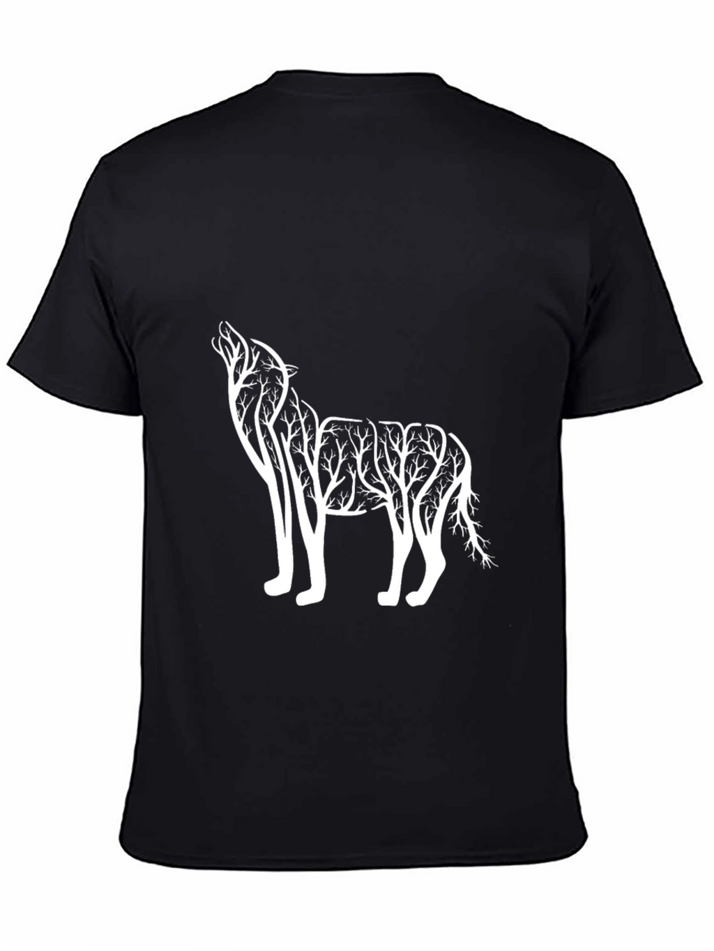 Wolf Tree Graphic Tee - Mens Black T-Shirt