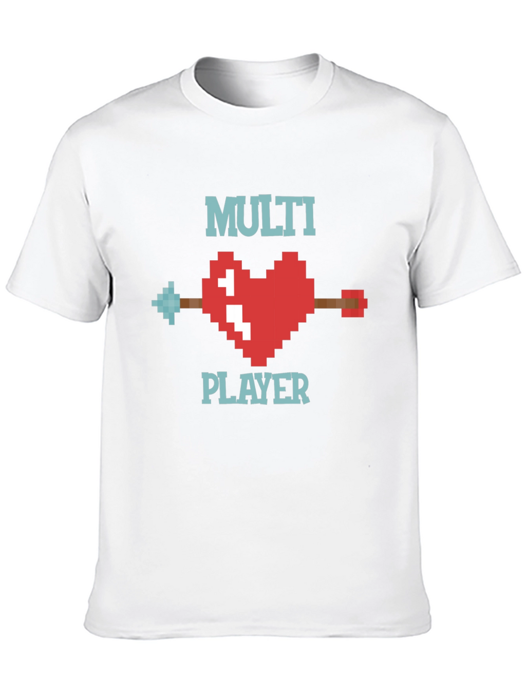 Multiplayer Pixel Heart T-Shirt - Gamer Style