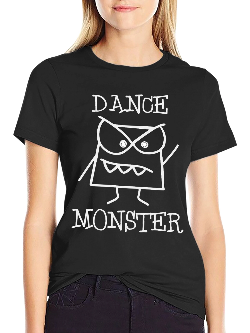 Dance Monster Graphic Tee - Black Cotton T-Shirt