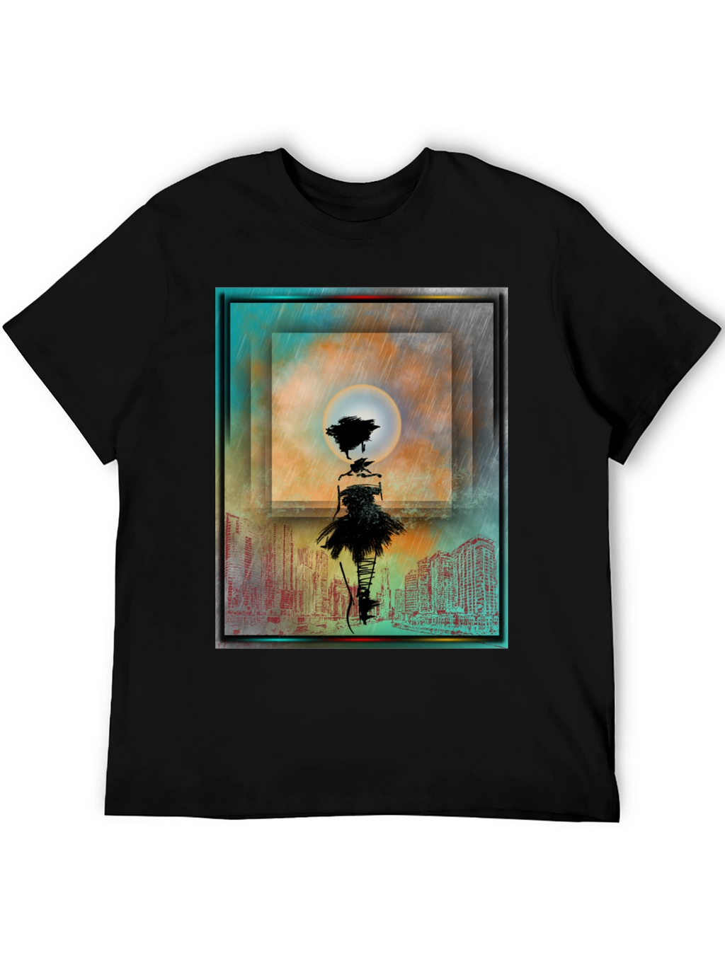 Abstract Cityscape Tee - Stylish Urban Design