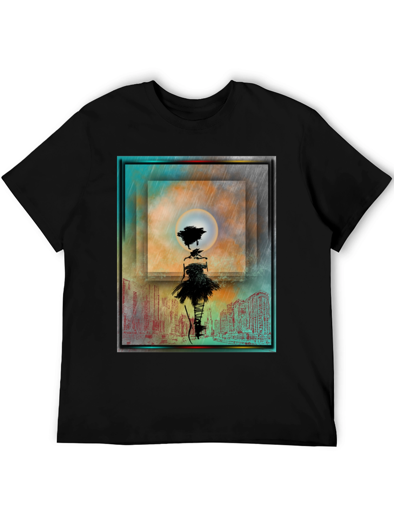 Abstract Cityscape Tee - Stylish Urban Design