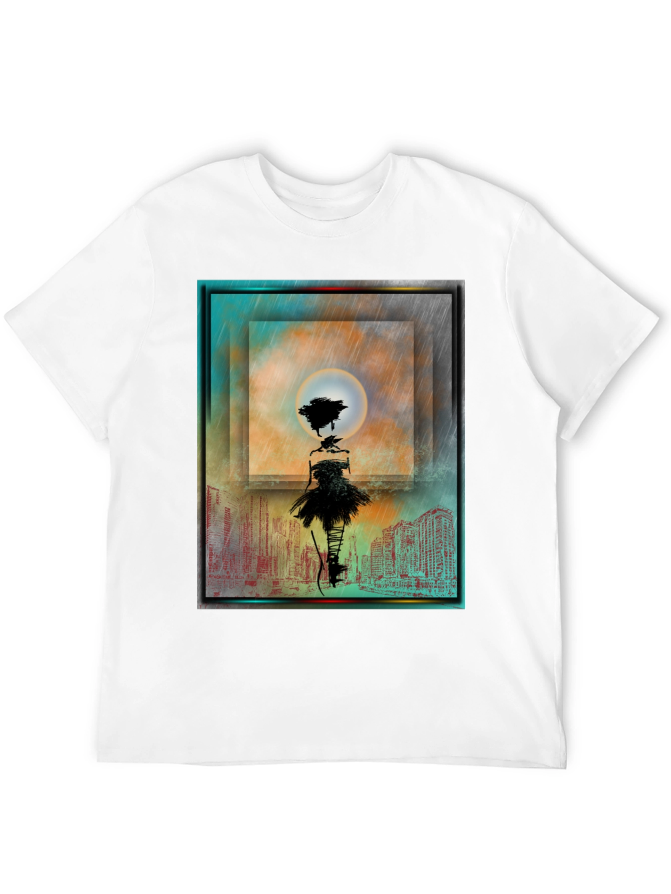 Abstract Cityscape Tee - Stylish Urban Design
