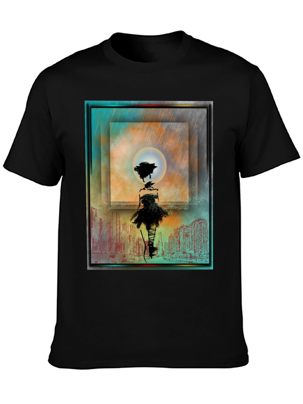 Abstract Cityscape Tee - Stylish Urban Design
