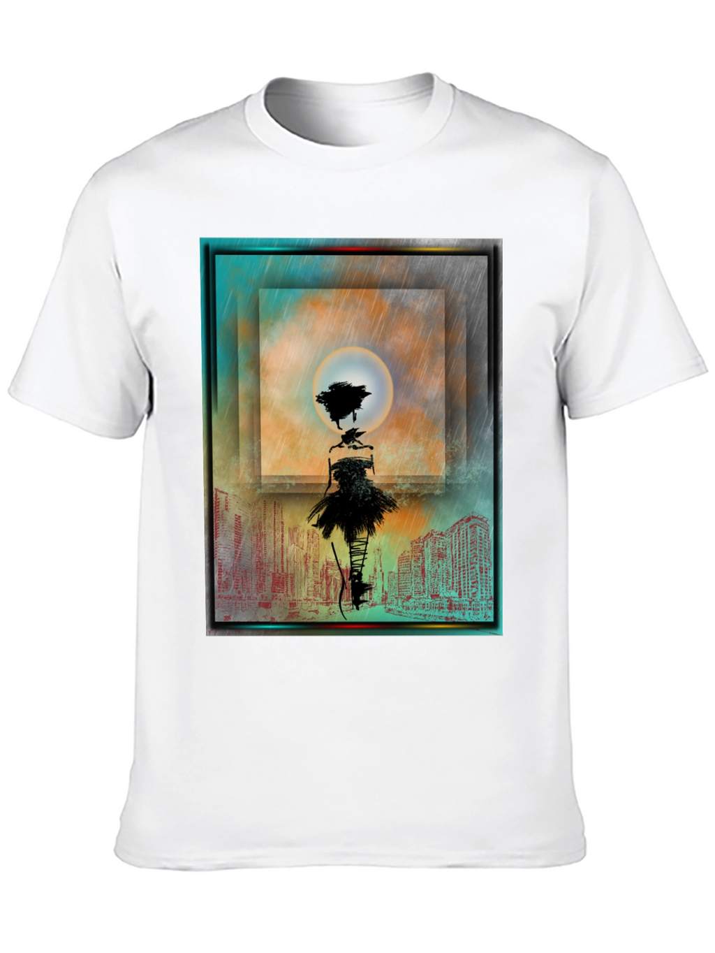 Abstract Cityscape Tee - Stylish Urban Design