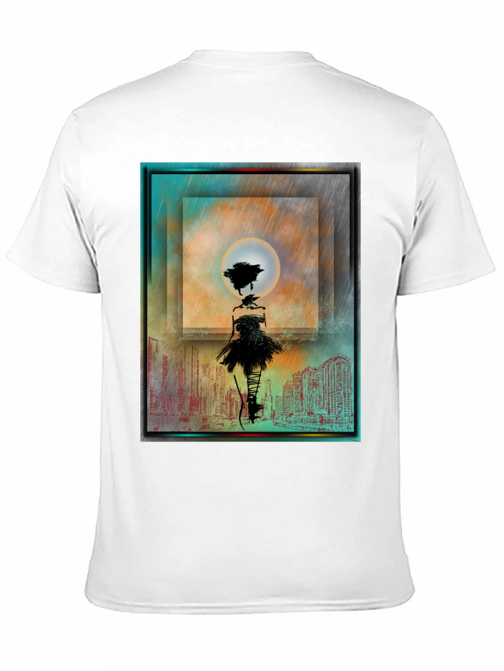 Abstract Cityscape Tee - Stylish Urban Design