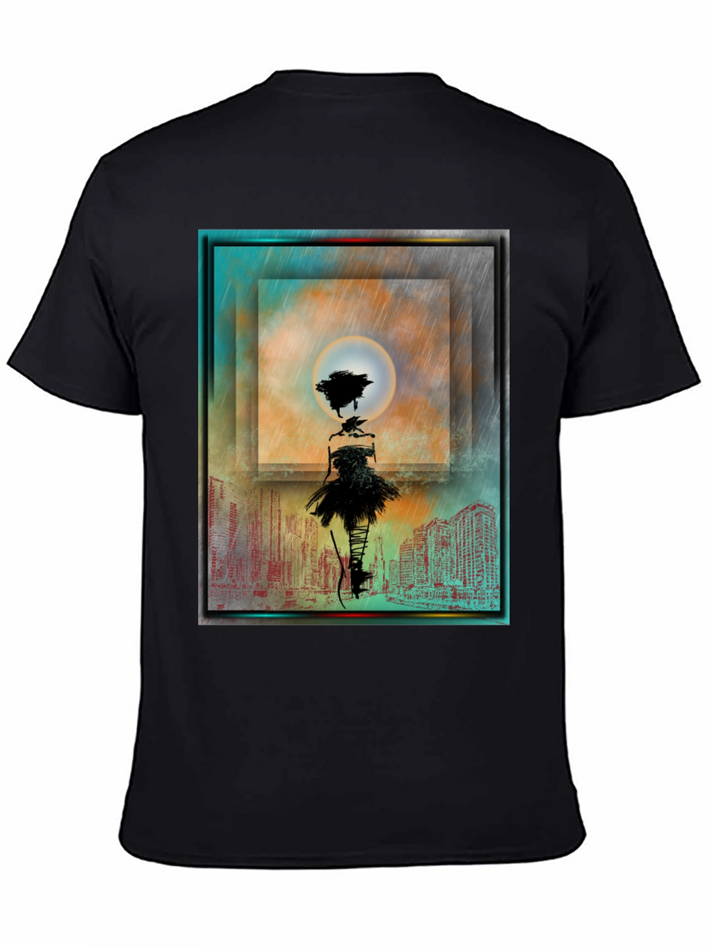 Abstract Cityscape Tee - Stylish Urban Design