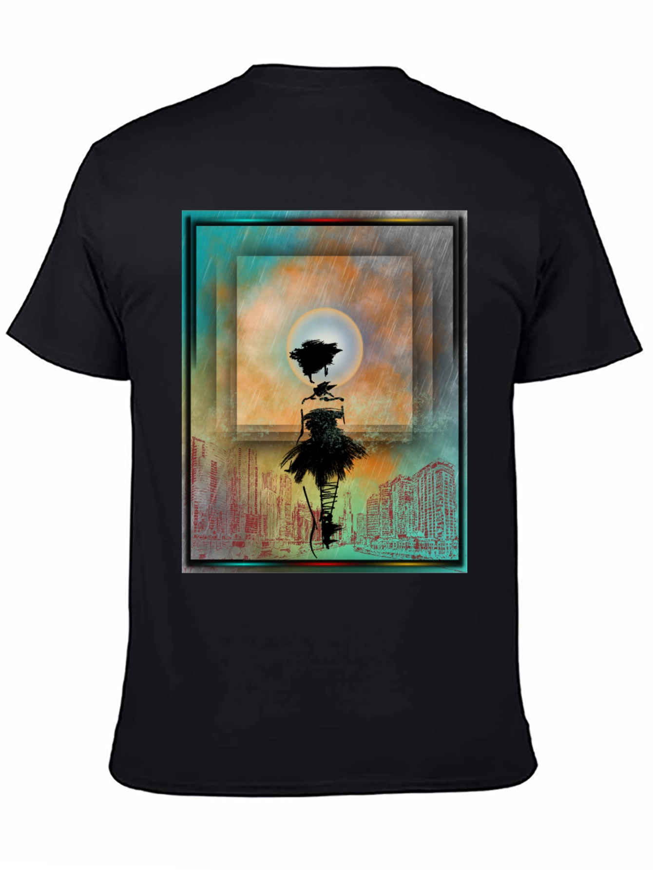 Abstract Cityscape Tee - Stylish Urban Design