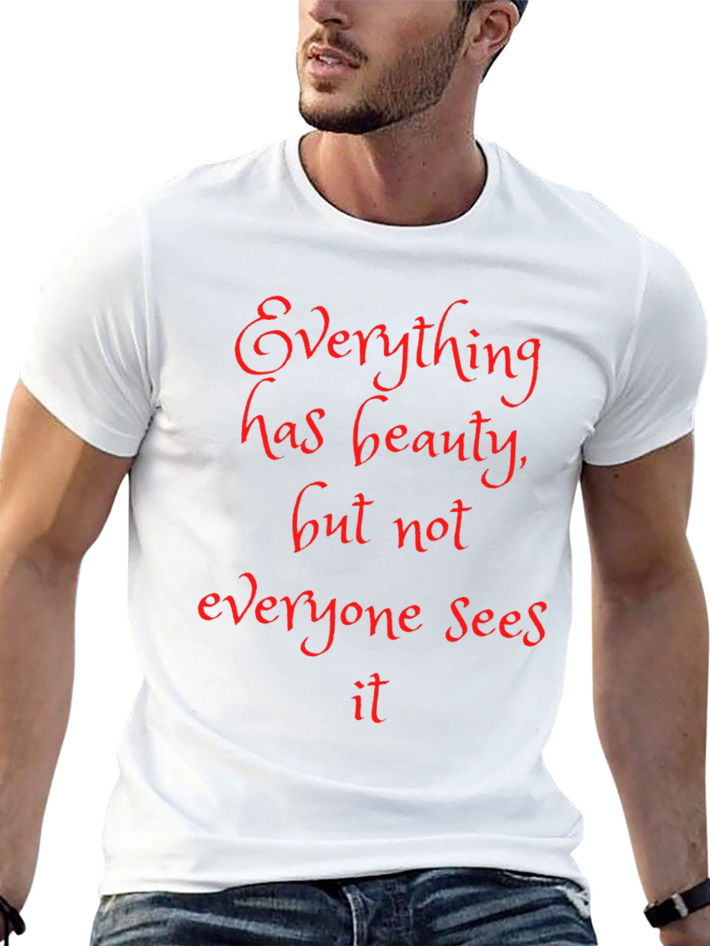 Beauty Quote Black T-Shirt