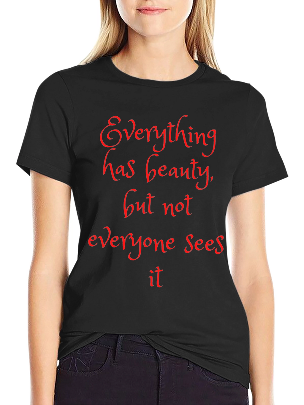 Beauty Quote Black T-Shirt