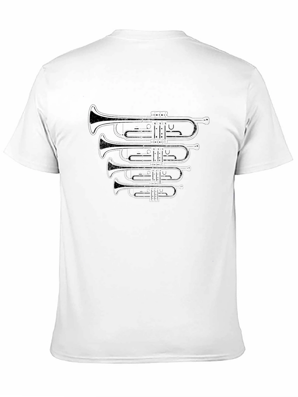 Trumpet Stack Graphic Tee - Musician Style