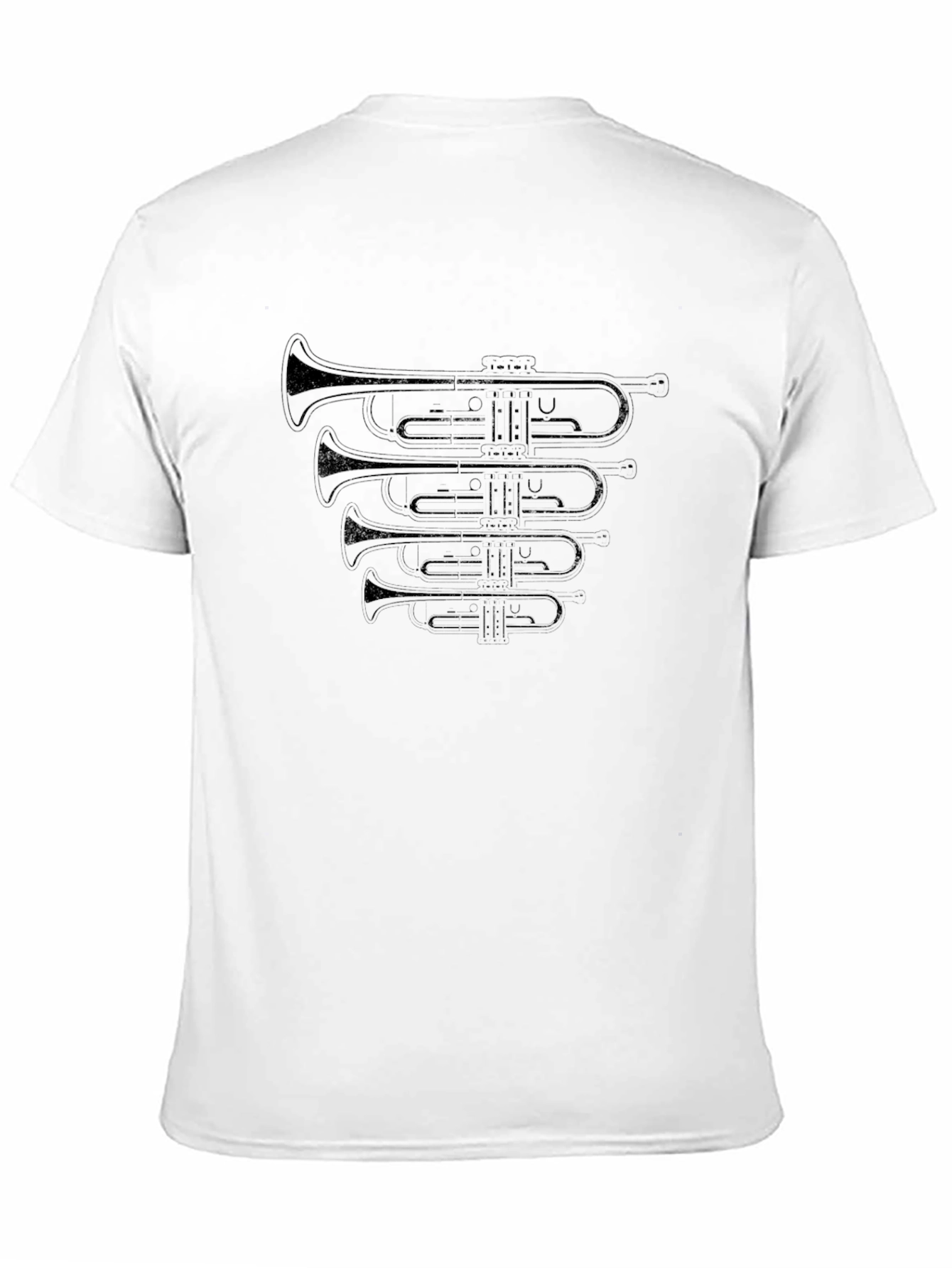 Trumpet Stack Graphic Tee - Musician Style