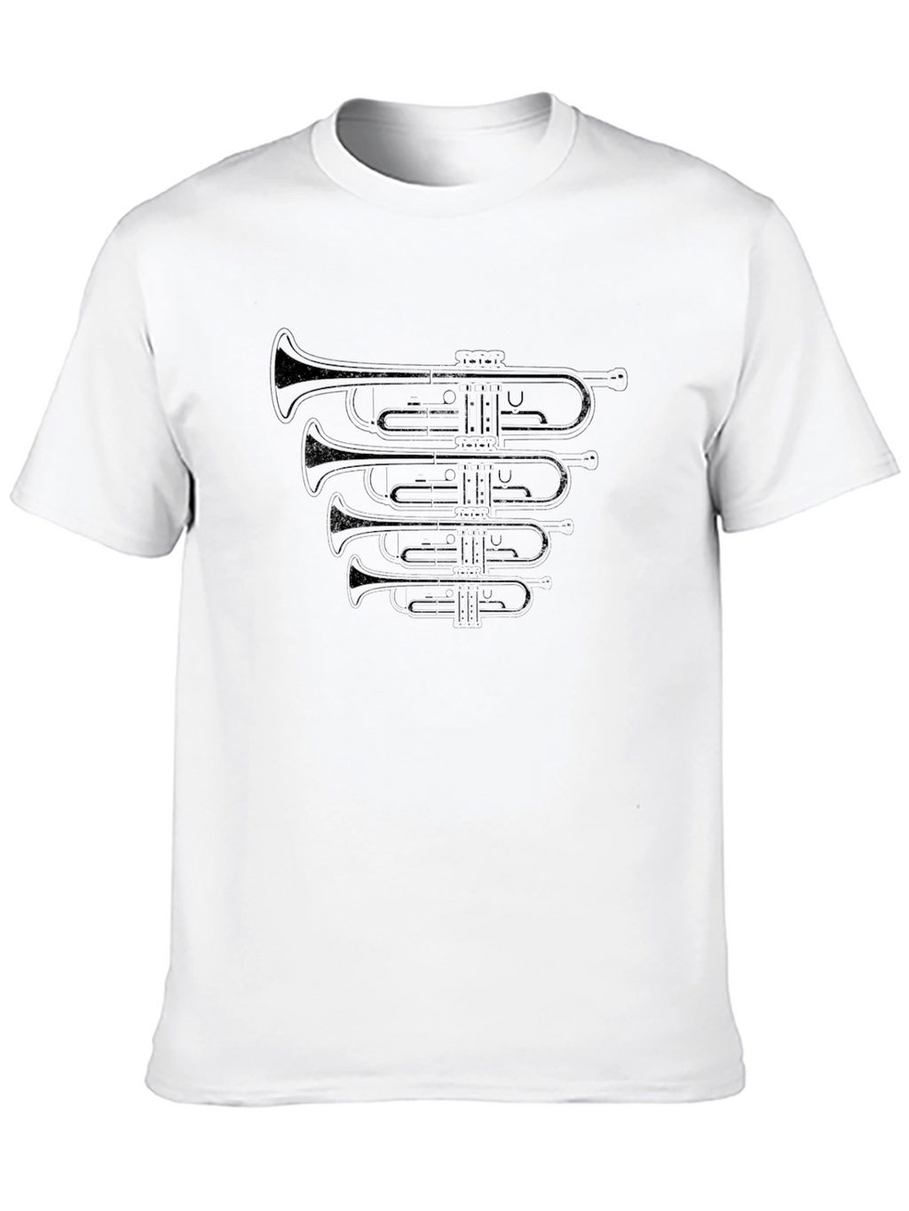 Trumpet Stack Graphic Tee - Musician Style