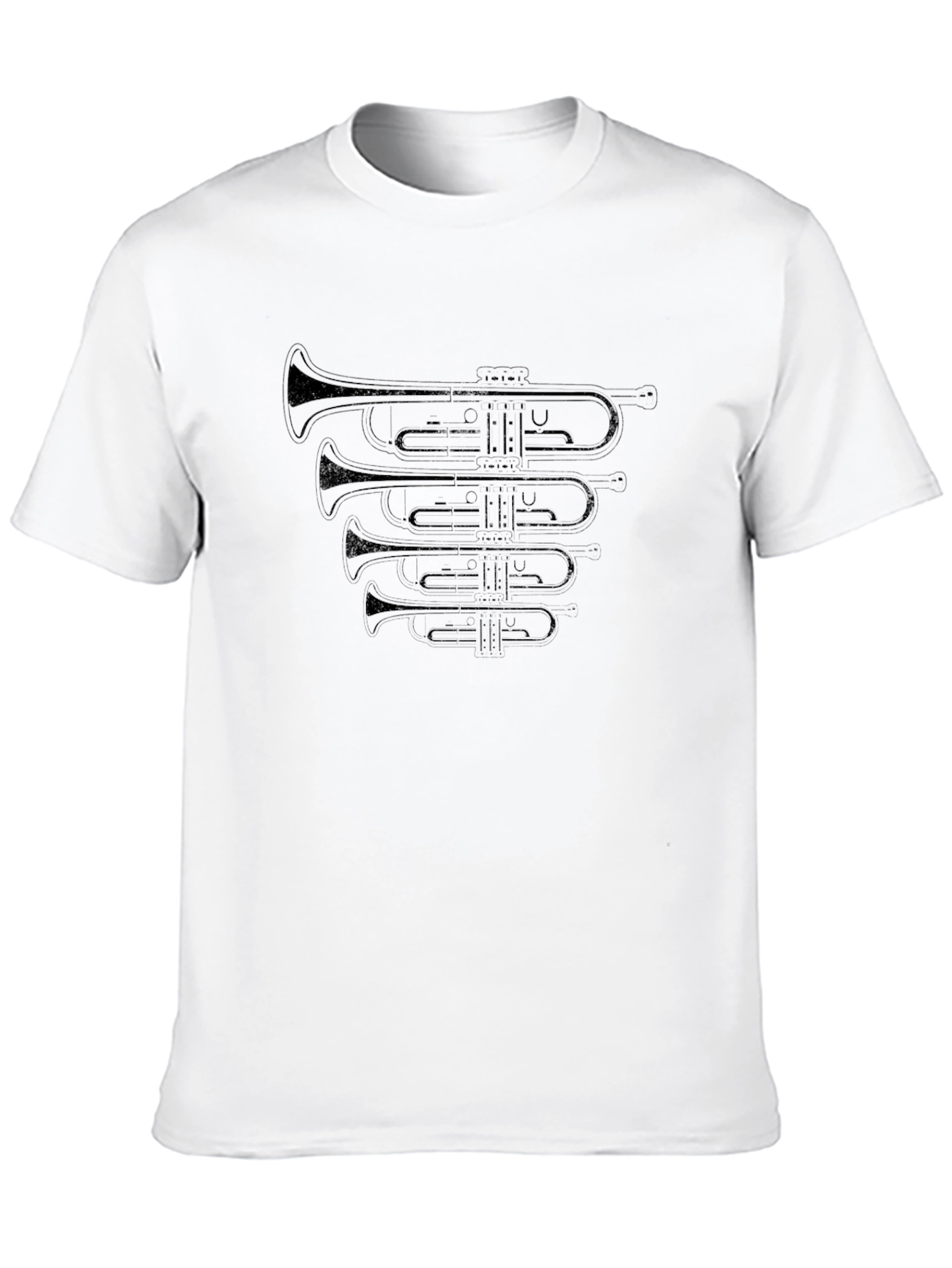 Trumpet Stack Graphic Tee - Musician Style