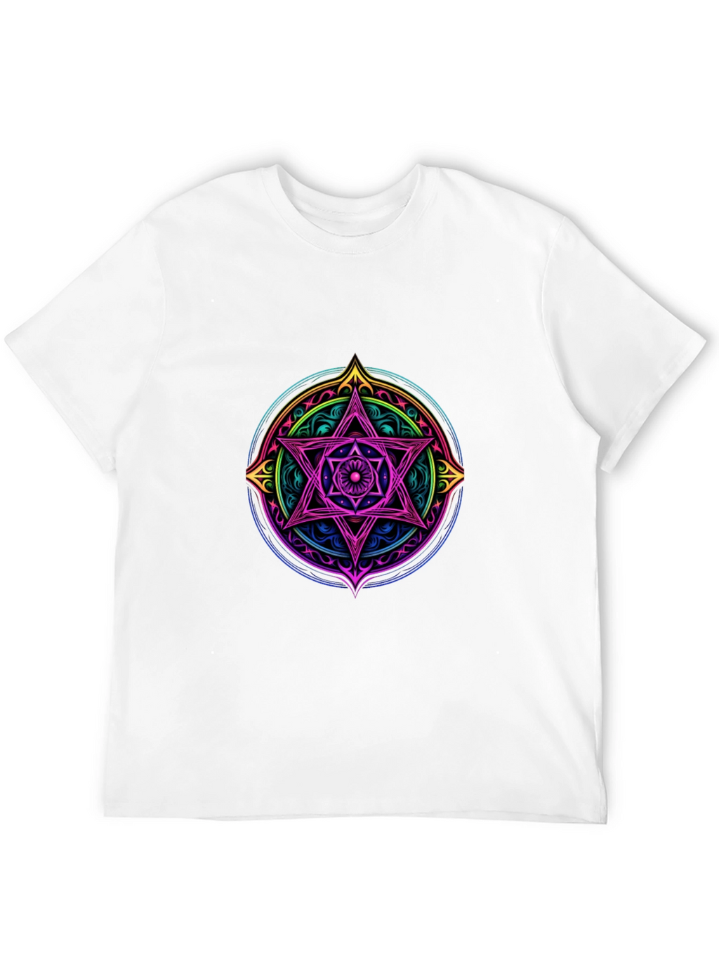 Mystic Star Mandala Black T-Shirt