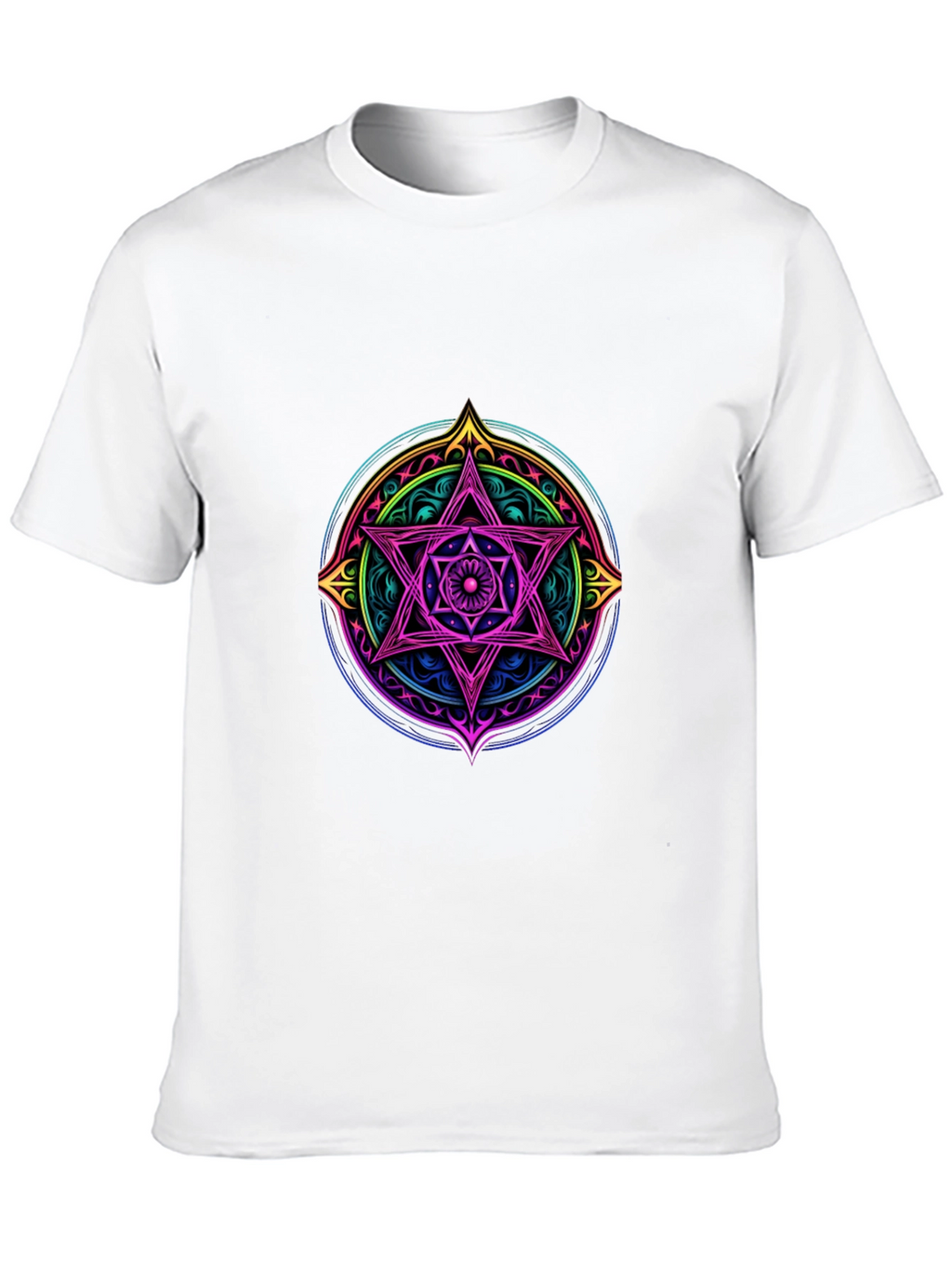 Mystic Star Mandala Black T-Shirt
