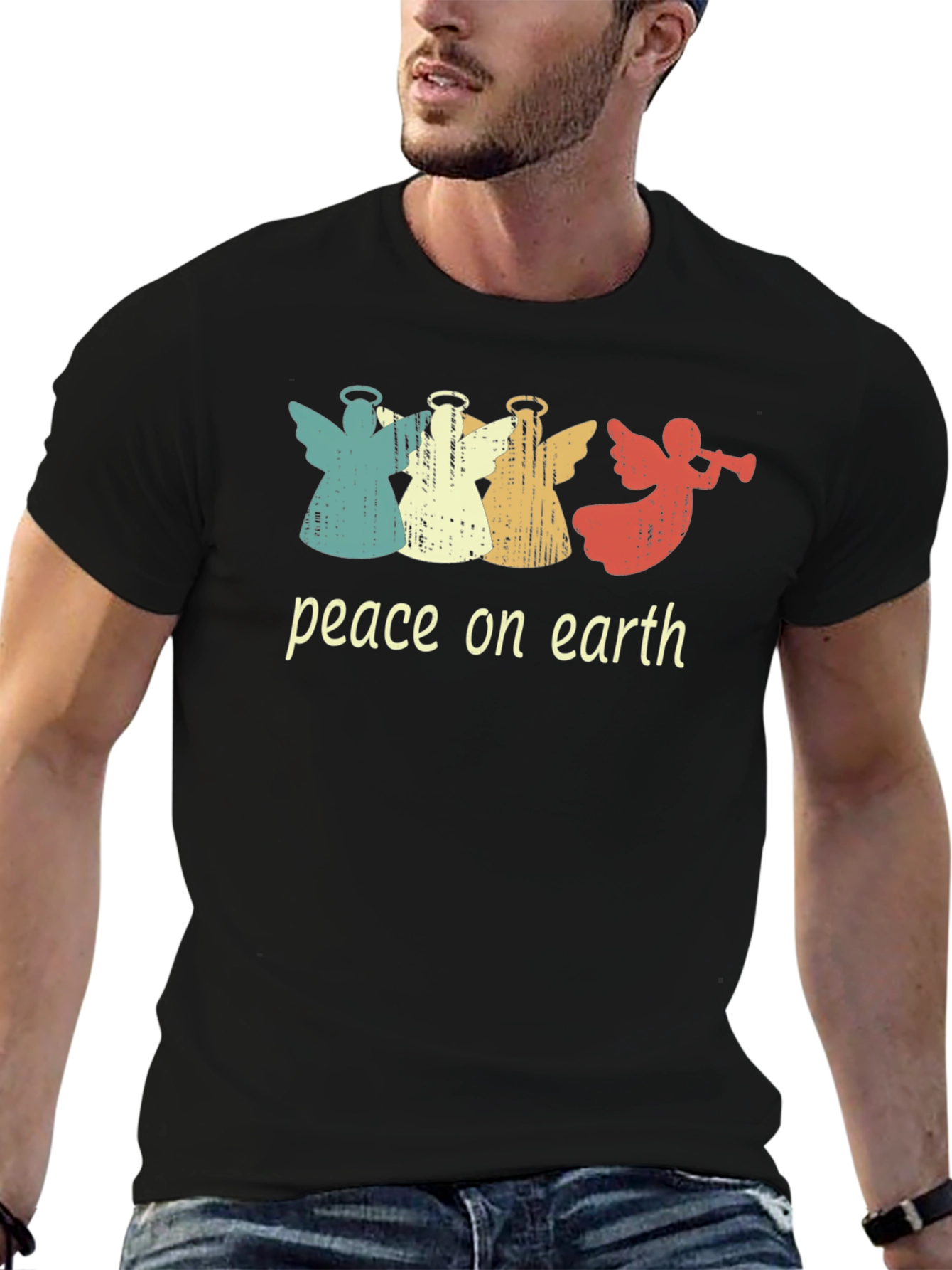 Peace On Earth Angels T-Shirt Vintage Style