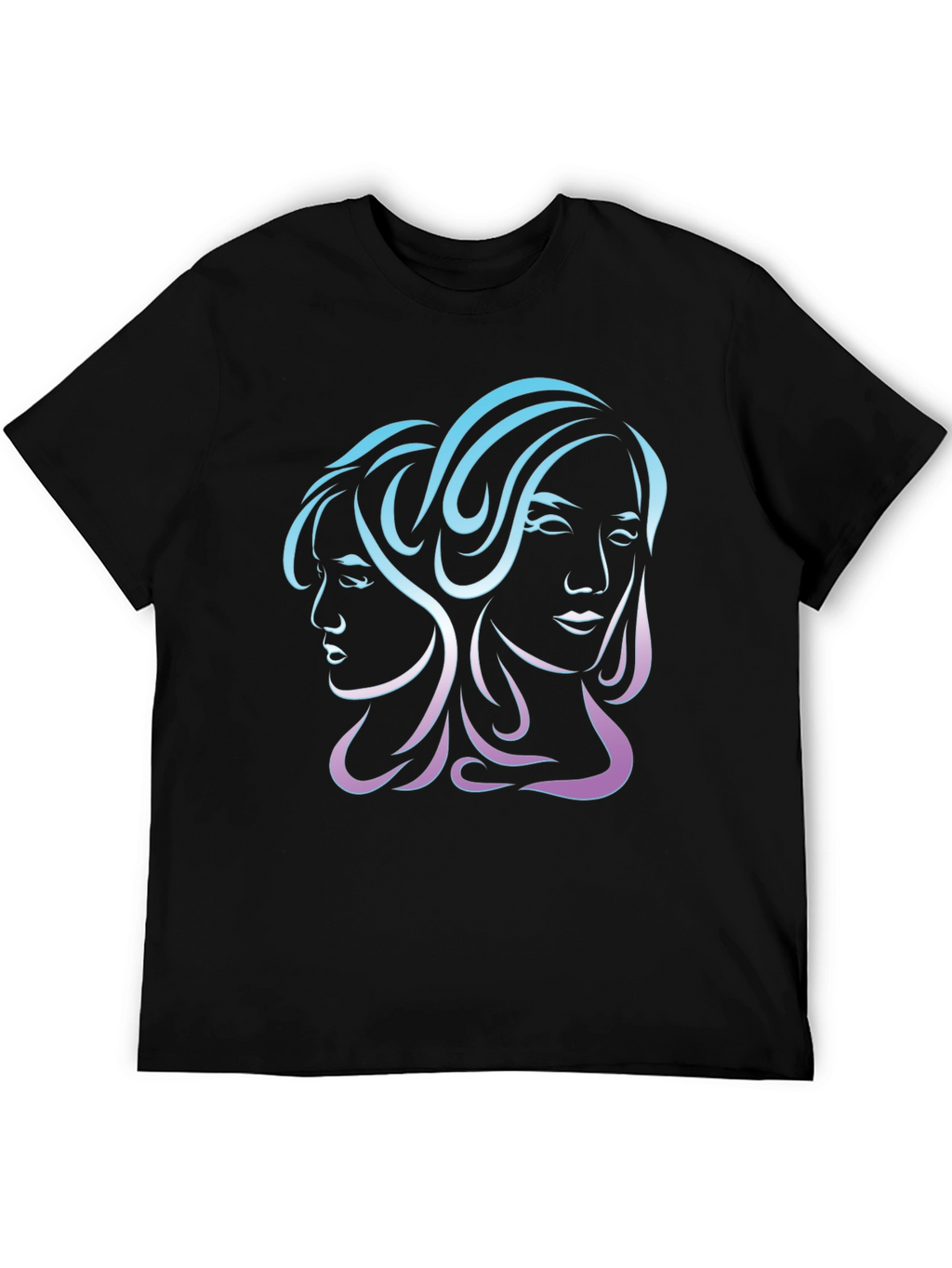Gemini Zodiac Graphic Tee - Black