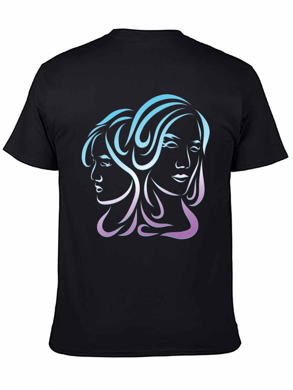 Gemini Zodiac Graphic Tee - Black