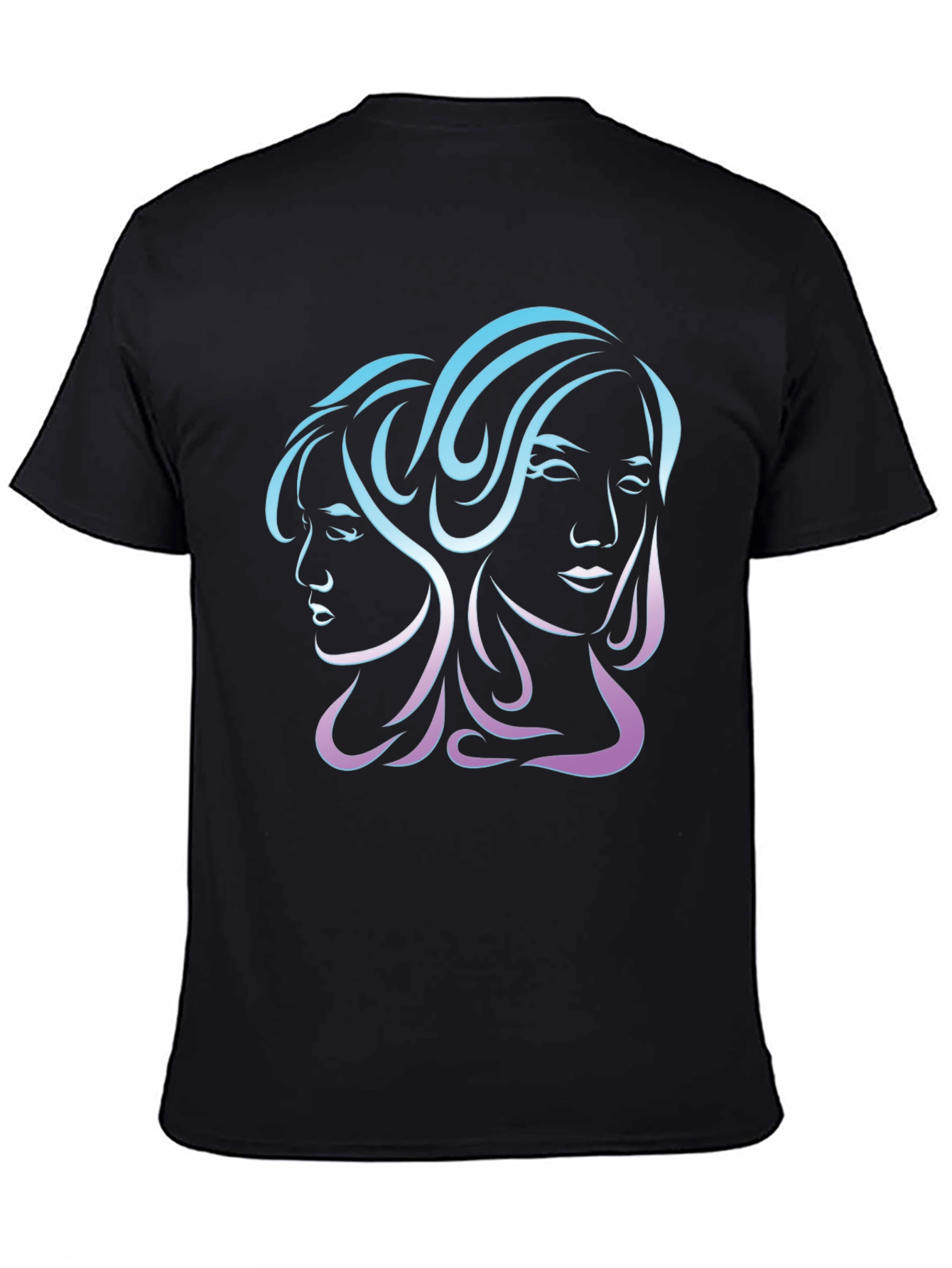 Gemini Zodiac Graphic Tee - Black
