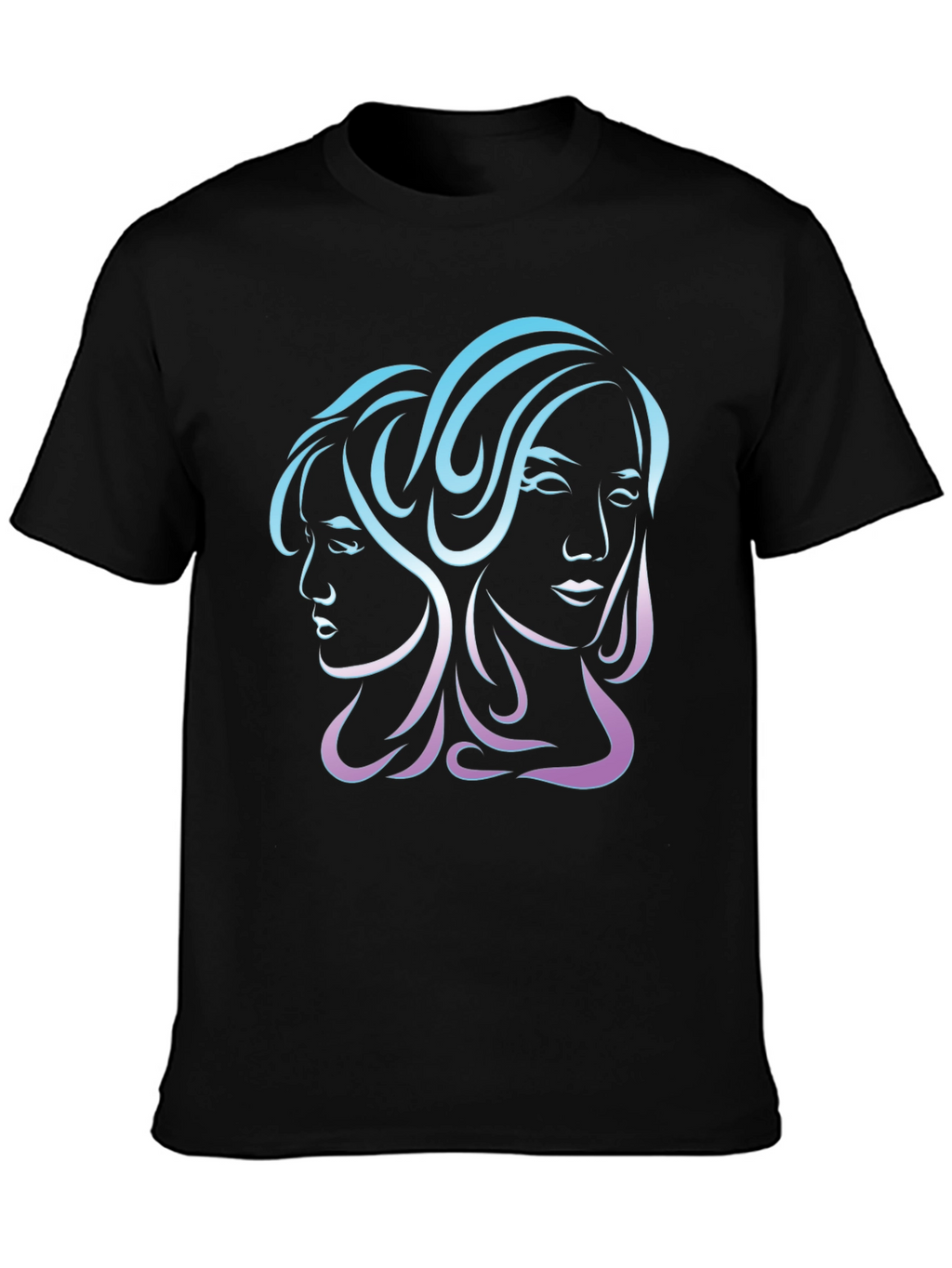 Gemini Zodiac Graphic Tee - Black