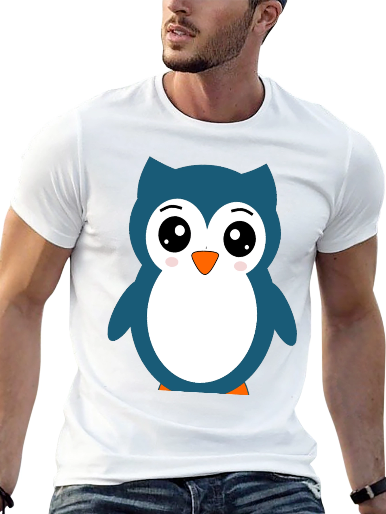 Cute Owl Graphic Black T-Shirt