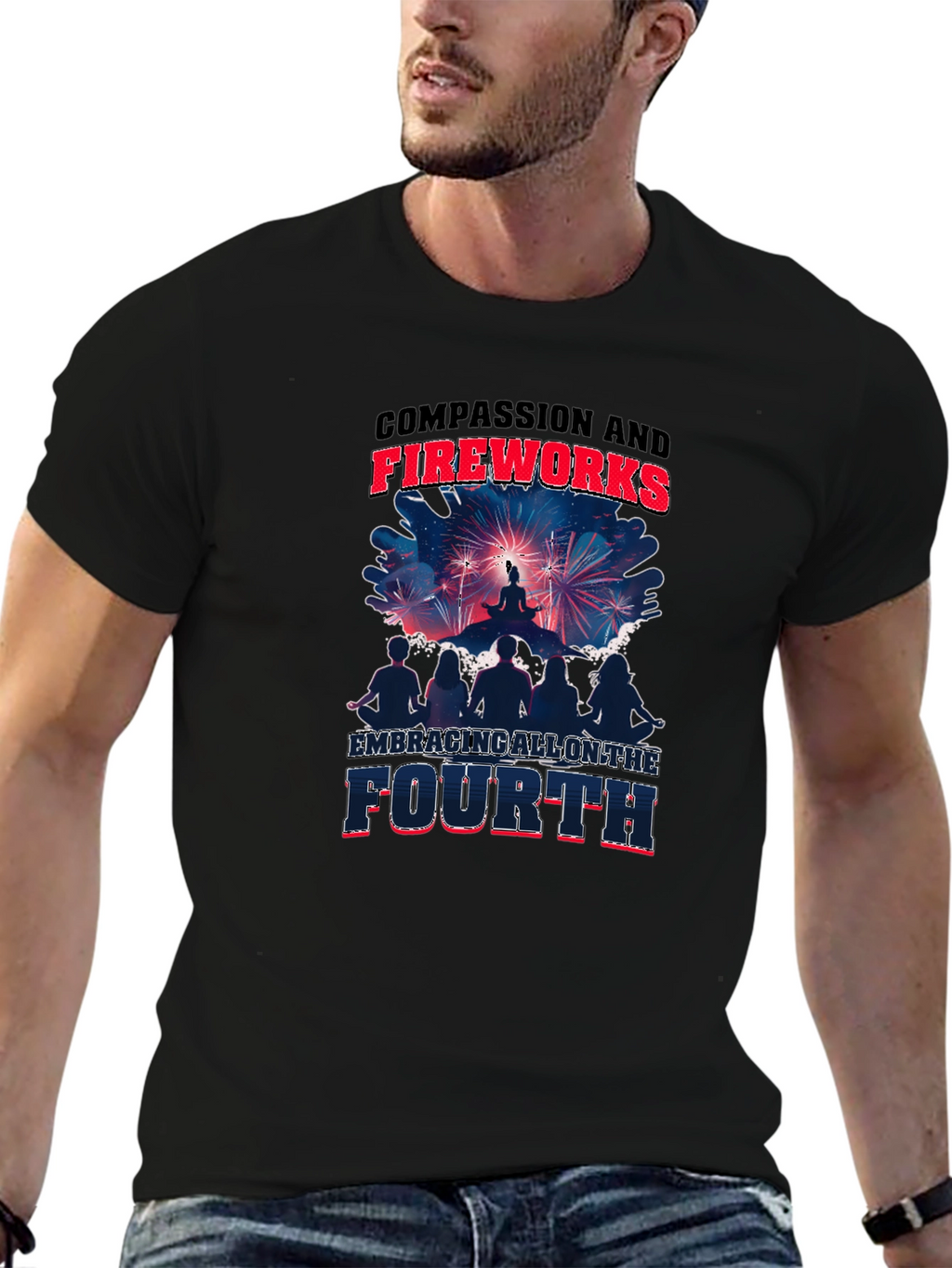 Compassion and Fireworks Fourth Graphic Tee