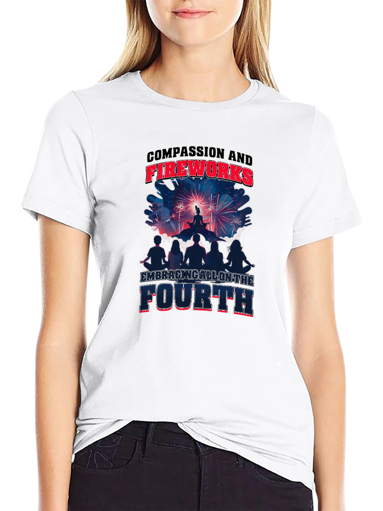 Compassion and Fireworks Fourth Graphic Tee