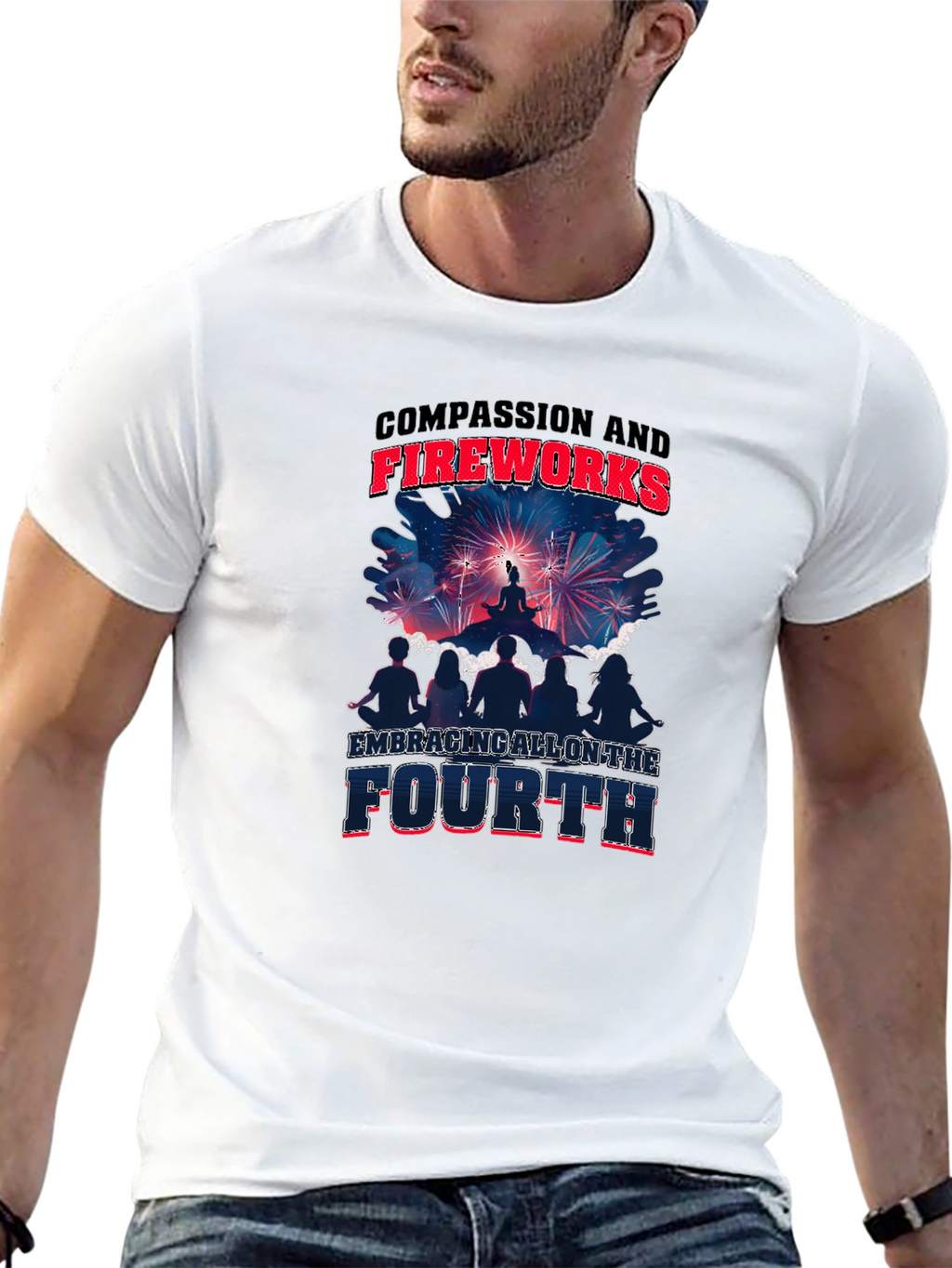 Compassion and Fireworks Fourth Graphic Tee