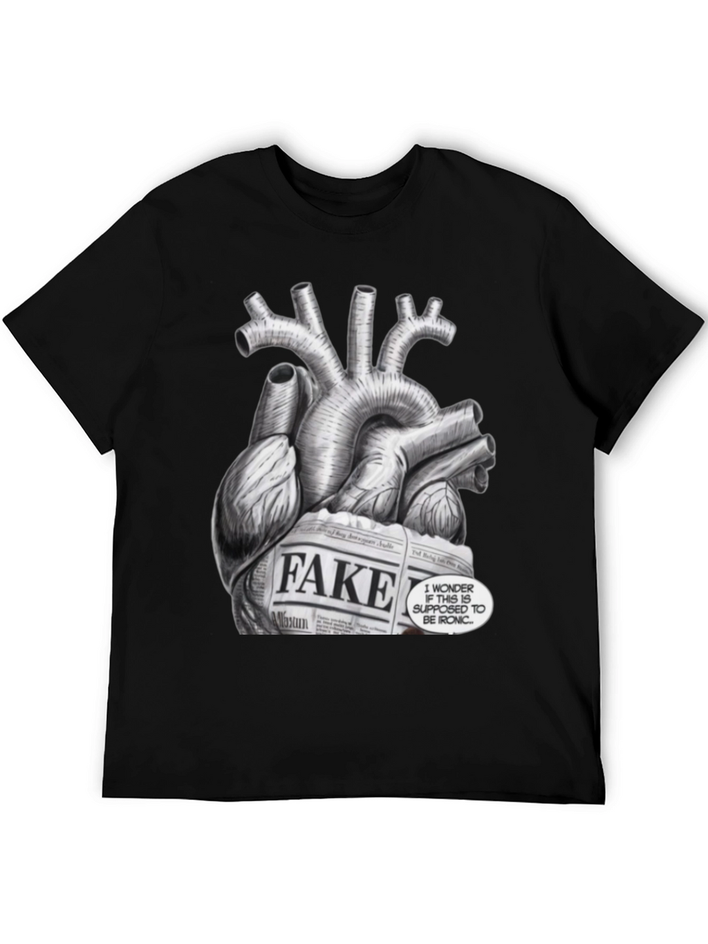 Ironic Heart Graphic T-Shirt