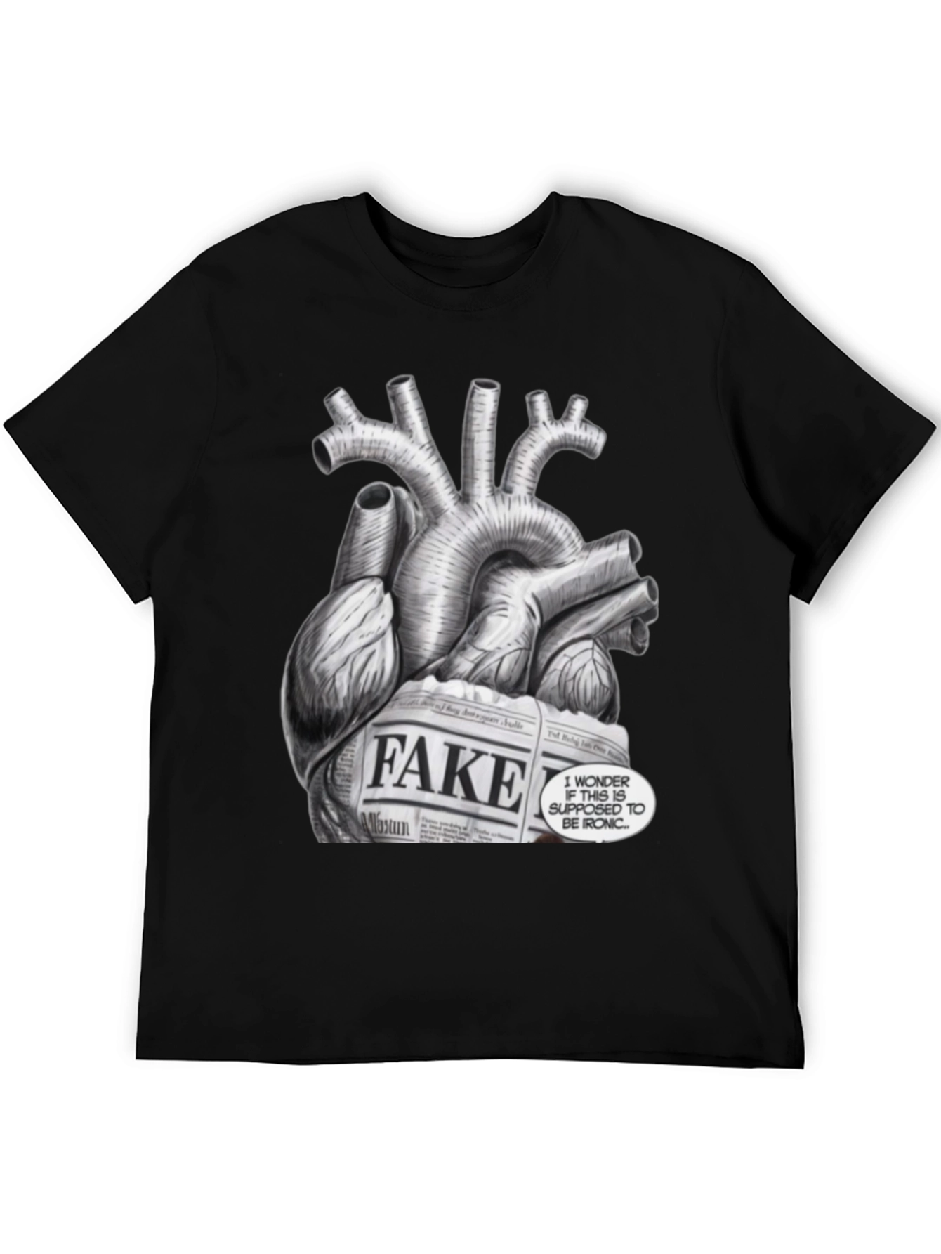 Ironic Heart Graphic T-Shirt