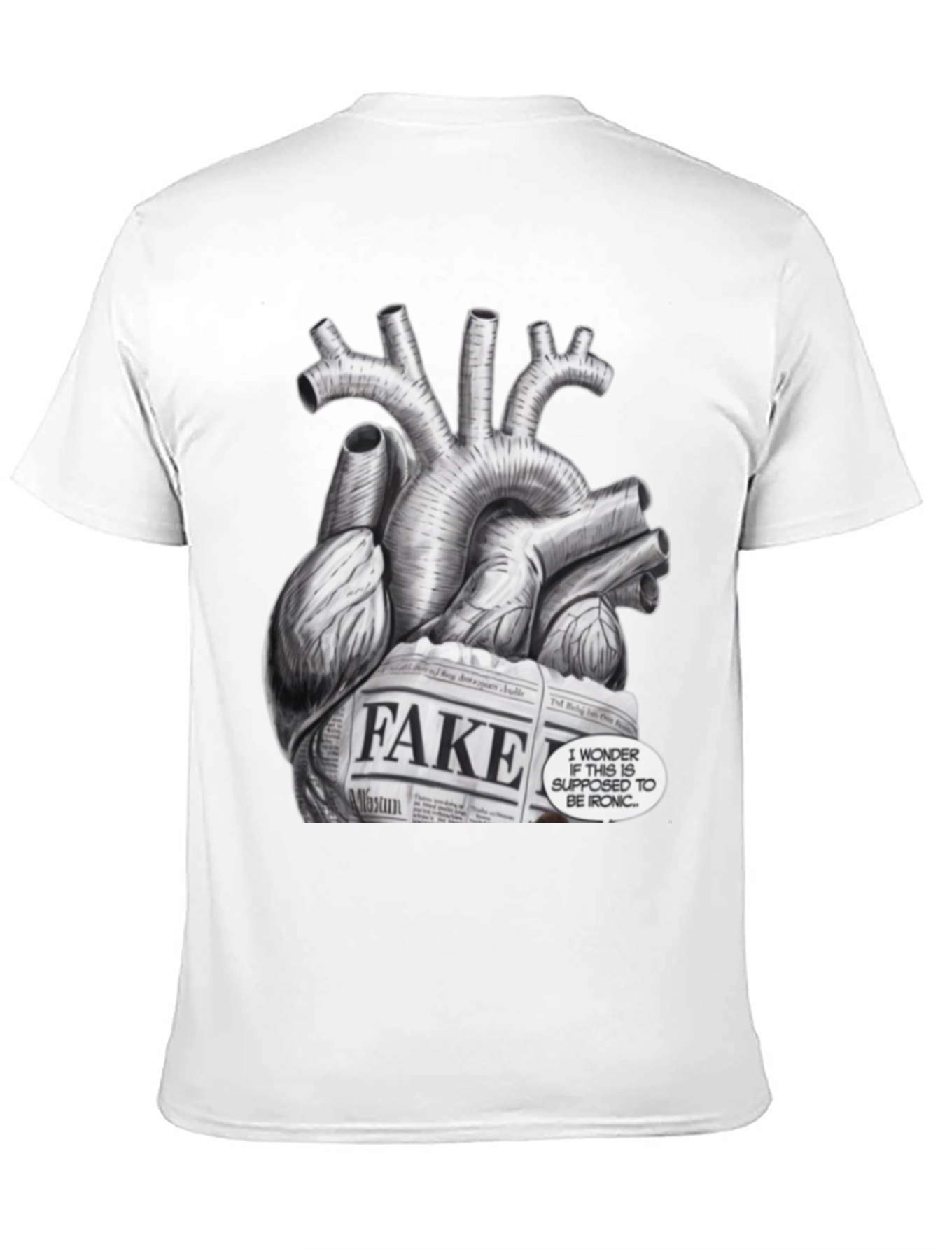 Ironic Heart Graphic T-Shirt