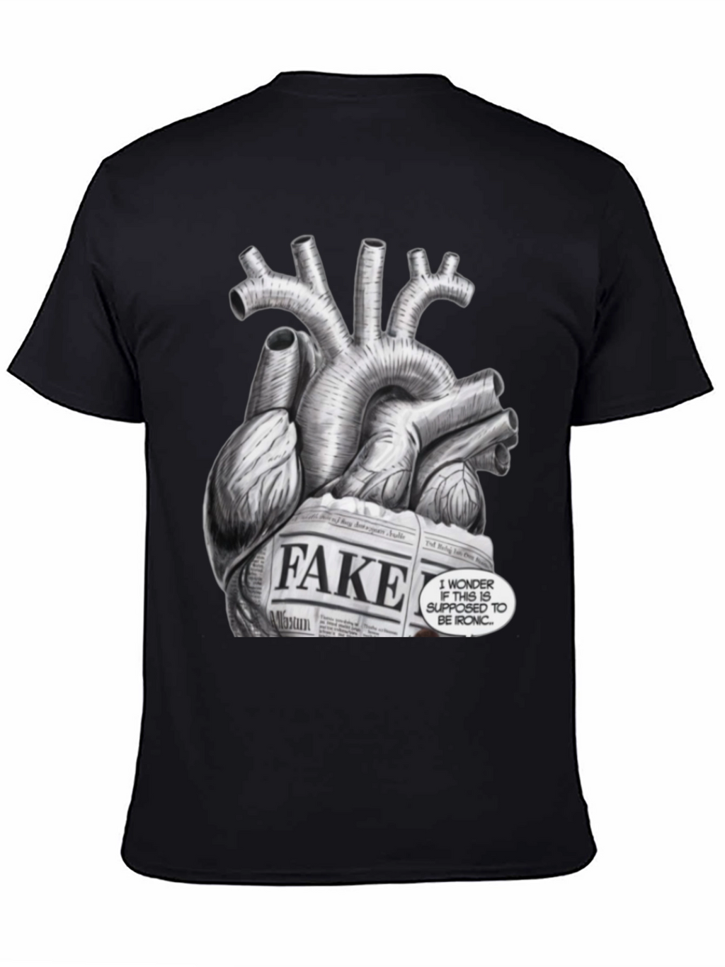 Ironic Heart Graphic T-Shirt