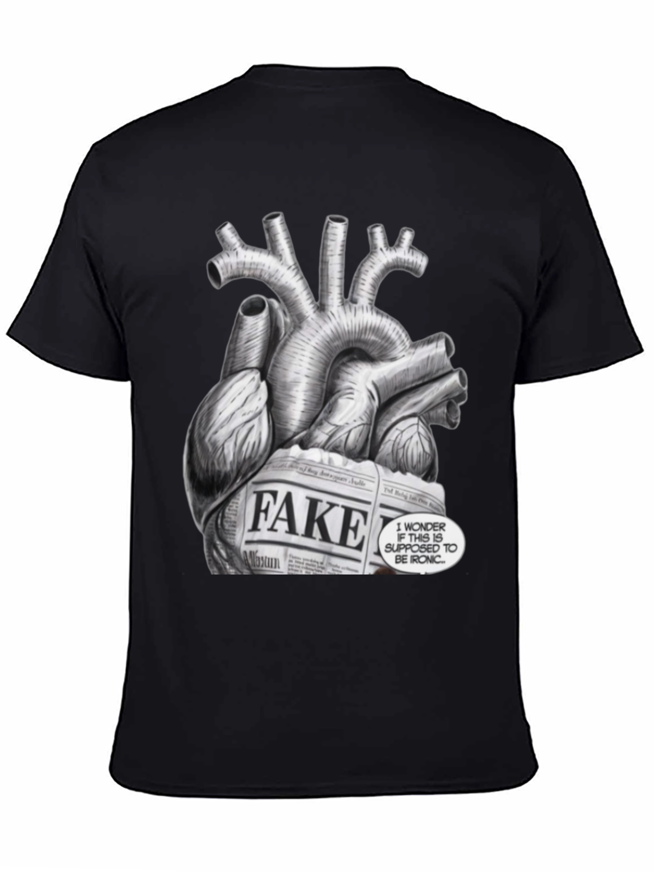 Ironic Heart Graphic T-Shirt