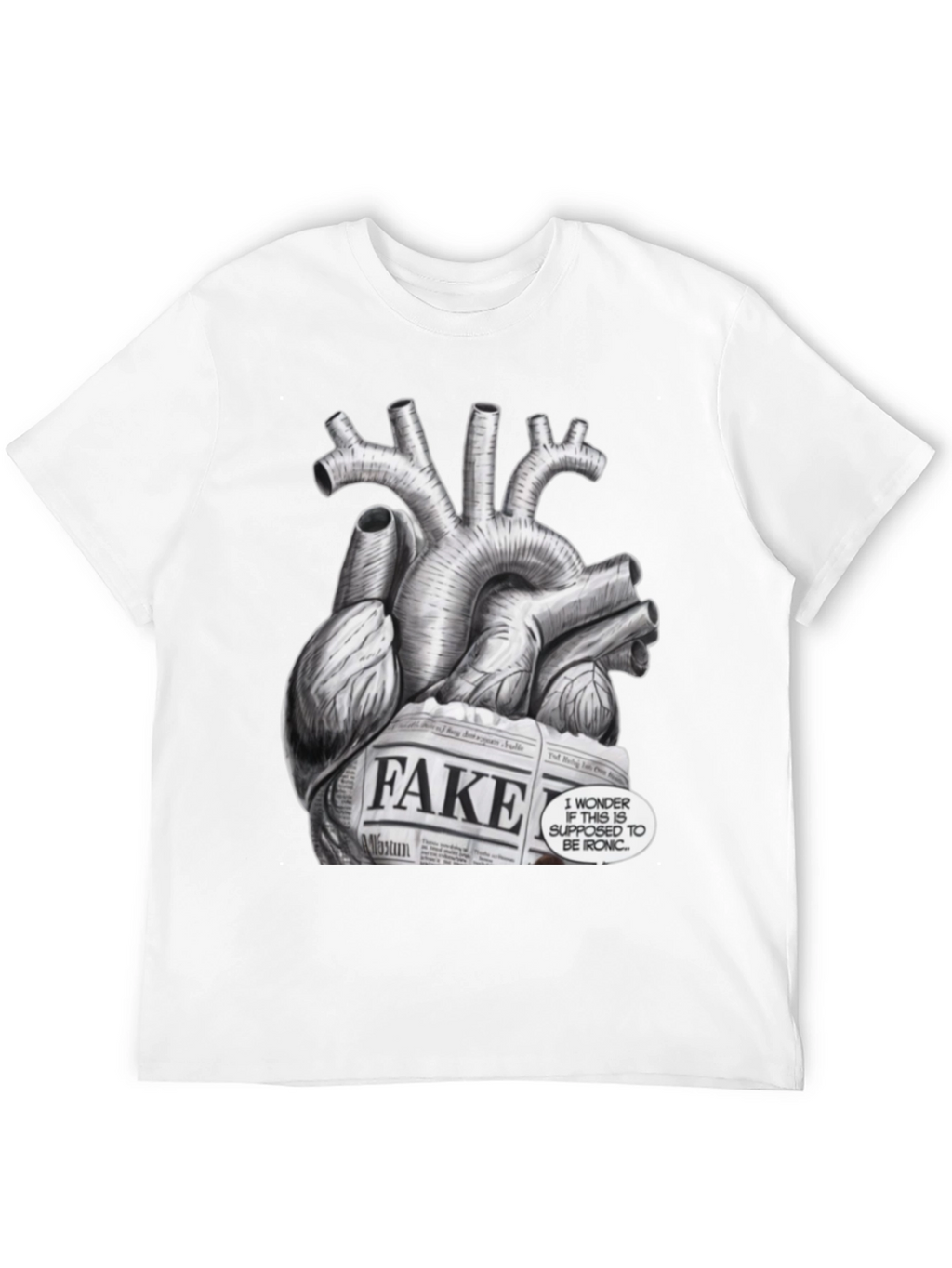 Ironic Heart Graphic T-Shirt