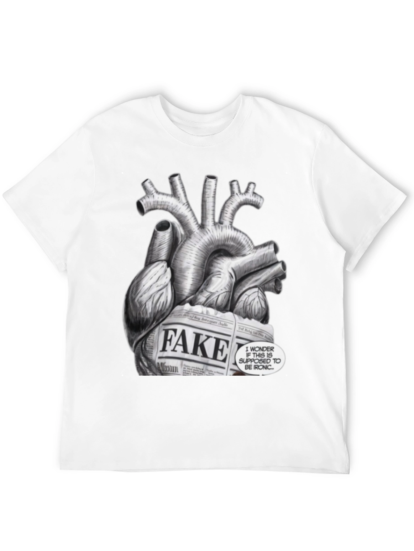 Ironic Heart Graphic T-Shirt