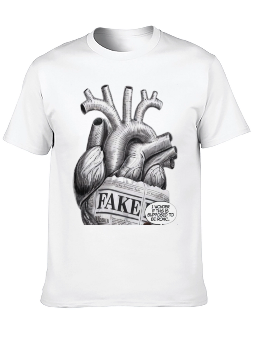Ironic Heart Graphic T-Shirt