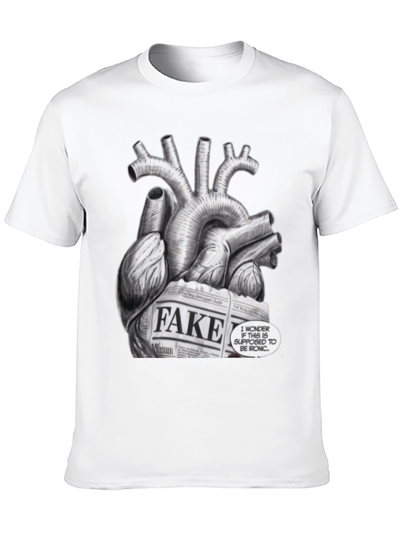 Ironic Heart Graphic T-Shirt